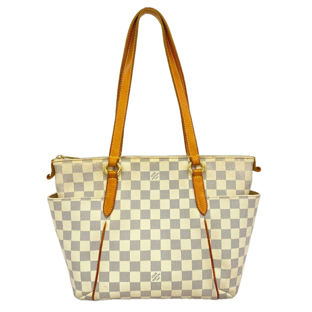 Louis Vuitton Damier Azur Totally PM Tote Bag N41280 White Women's